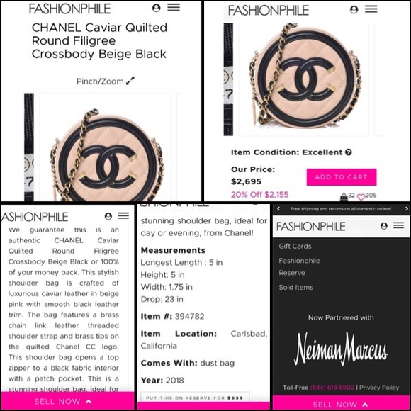 CHANEL Caviar Quilted Round Filigree Crossbody - Picture 5 of 5